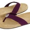 Roxy Vamonos Leather Female Slippers Purple -Snowboards Verkoop 15364 roxy vamonos purple