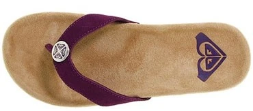 Roxy Vamonos Leather Female Slippers Purple 5 Roxy Vamonos Leather Female Slippers Purple - Afbeelding 3
