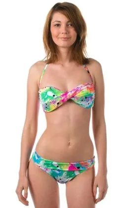 Roxy No Worries Roll Top Brief Bikini