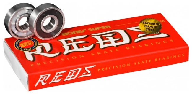 Bones Super Reds Skateboard Bearings 8x608 (8 Pack) 3 Bones Super Reds Skateboard Bearings 8x608 (8 Pack)
