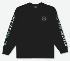 Brixton Crest T-shirt LS Black-off White-jade