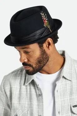 Brixton Stout Pork Pie Hat Black -Snowboards Verkoop brixton stout pork pie hat black model 18661