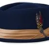 Brixton Stout Pork Pie Hat Navy Bronze