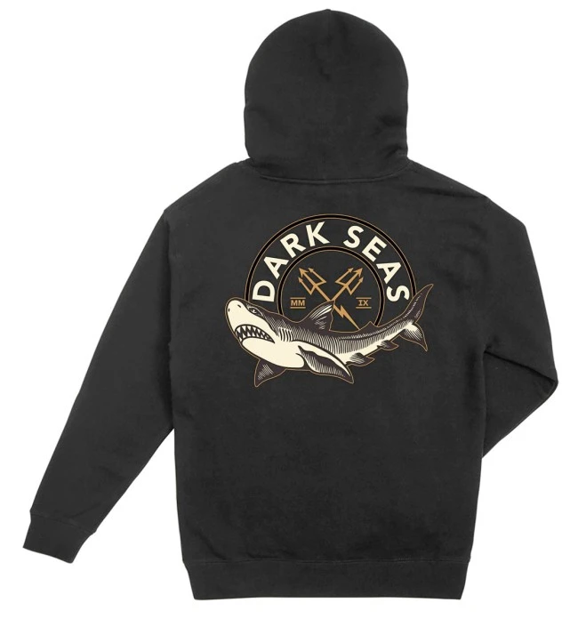 Dark Seas Moniker Heavyweight Hooded Fleece Black 4 Dark Seas Moniker Heavyweight Hooded Fleece Black - Afbeelding 2
