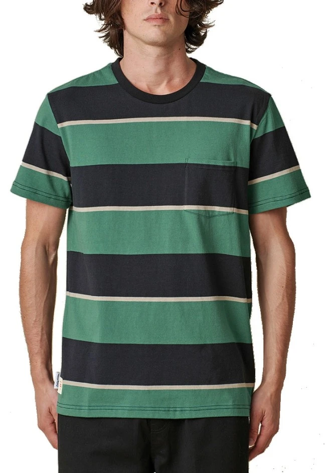 Globe Bootleg Dreams Stripe T-shirt Sea Green 3 Globe Bootleg Dreams Stripe T-shirt Sea Green