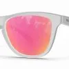 Mariener Melange Reflective Matte White Flexframe Sunglasses (various Lens Colors)
