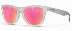 Mariener Melange Reflective Matte White Flexframe Sunglasses (various Lens Colors)