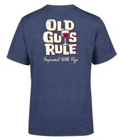 Old Guys Rule Improved With Age T-shirt Heather Navy