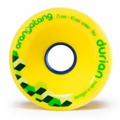 Orangatang Durian Wheels 75 Mm (pack Of 4) -Snowboards Verkoop orangatang durian 75 mm wielen geel front 17624