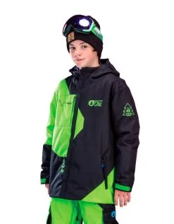 Picture Organic Fink Black-green Snowboard Jacket Youth 10K (14 Yrs)
