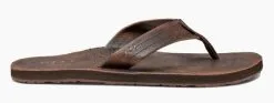 Reef Draftsman Leather Slippers Male Chocolate Brown -Snowboards Verkoop reef craftsman slipper chocolate side 2 20548