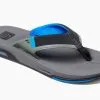 Reef Fanning Low Slippers Blue Grey -Snowboards Verkoop reef fanning low blue grey side 20916