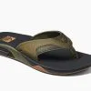 Reef Fanning Slippers Prints Olive Swells