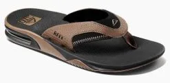 Reef Fanning Slippers Black-tan