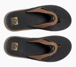 Reef Fanning Slippers Black-tan -Snowboards Verkoop reef fanning slippers black tan top 22211