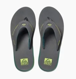 Reef Fanning Slippers Grey-volt -Snowboards Verkoop reef fanning slippers grey volt top 21647