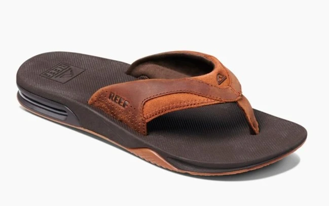 Reef Leather Fanning Slippers Bronze 3 Reef Leather Fanning Slippers Bronze