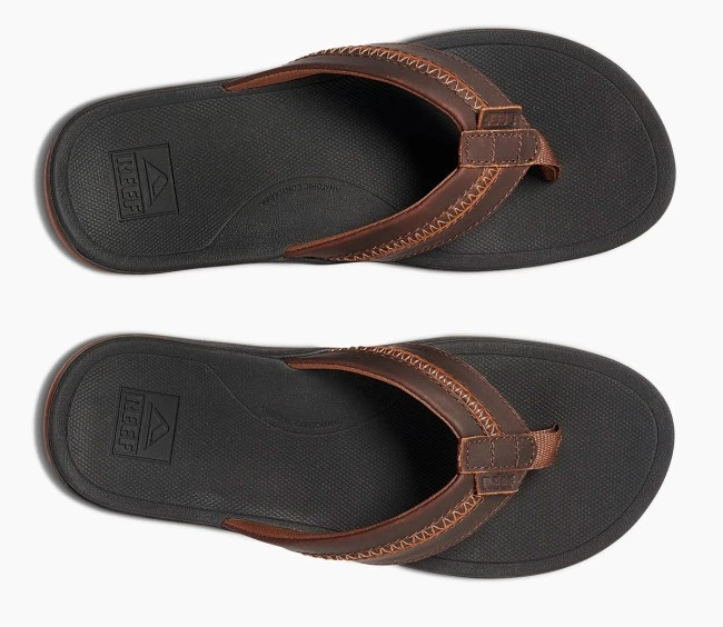 Reef LTHR Ortho Coast Slippers Black-brown 6 Reef LTHR Ortho Coast Slippers Black-brown - Afbeelding 4