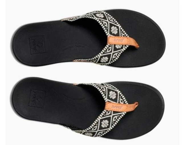 Reef Ortho-Bounce Woven Female Slippers Black-white 8 Reef Ortho-Bounce Woven Female Slippers Black-white - Afbeelding 6