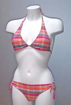 Roxy Plad Plad Plad 70's Bikini Pink Lady 3 Roxy Plad Plad Plad 70's Bikini Pink Lady