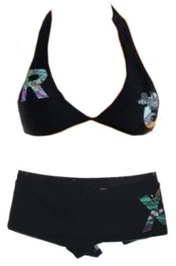 Roxy 100% Roxy Hula Halter Bikini Black