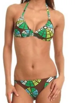 Roxy Circus Line Scooter Bikini Coffee