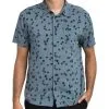 RVCA OD Floral SS Shirt Blue Slate