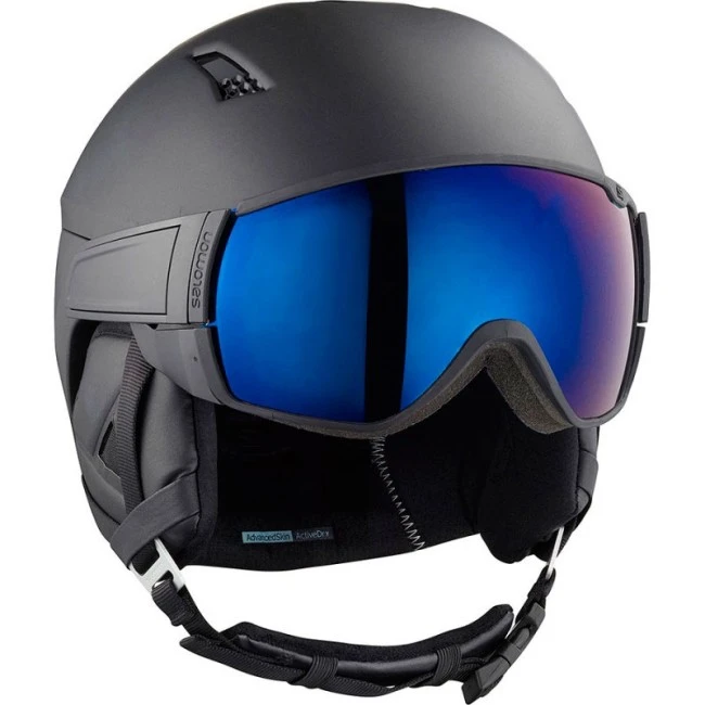 Salomon Driver Helmet With Visor All Black-solar Blue (L Only) 3 Salomon Driver Helmet With Visor All Black-solar Blue (L Only)