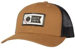 Salty Crew Fishery Retro Trucker Cap Camel Black