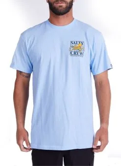 Salty Crew Ink Slinger SS T-shirt Light Blue