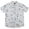 Salty Crew Seafahrer SS Woven Gray Shirt -Snowboards Verkoop salty crew seafahrer ss woven gray shirt 22185