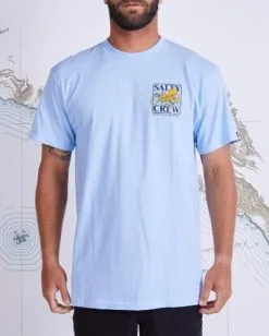 Salty Crew Ink Slinger SS T-shirt Light Blue -Snowboards Verkoop salty crew ink slinger ss t shirt light blue front 22190