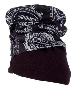 Sinner Black Paisley Fleece Bandana