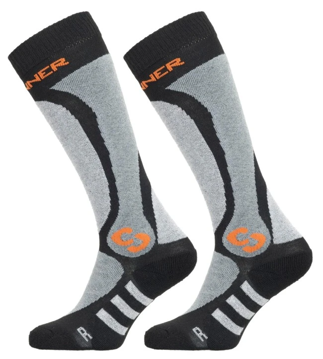 Sinner Pro Socks Black-grey-orange (2 Pairs) 3 Sinner Pro Socks Black-grey-orange (2 Pairs)