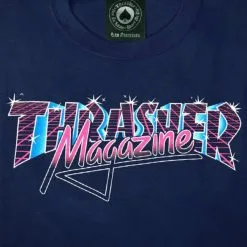 Thrasher Vice Logo T-shirt Navy -Snowboards Verkoop thrasher vice logo t shirt navy logo front 21857