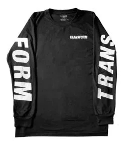 Transform Fast Text Long Sleeve T-shirt Black
