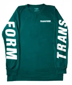 Transform The Fast Text Long Sleeve T-shirt Teal