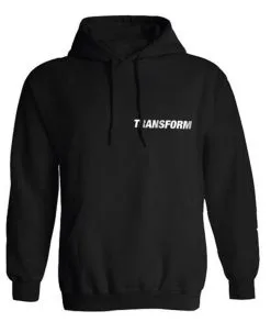 Transform Fast Text Hoodie Black