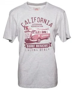 Van One Classic Cars Laguna Beach VW Bulli T-Shirt Light Grey